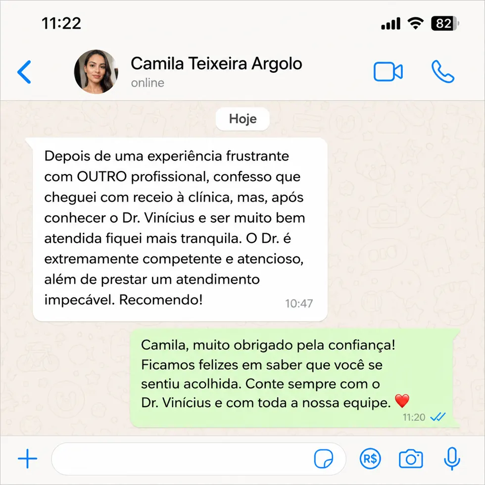 Depoimento de paciente