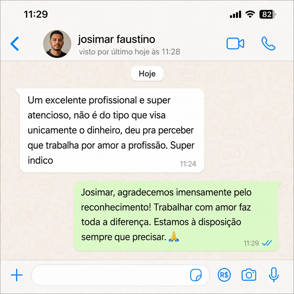 Depoimento de paciente